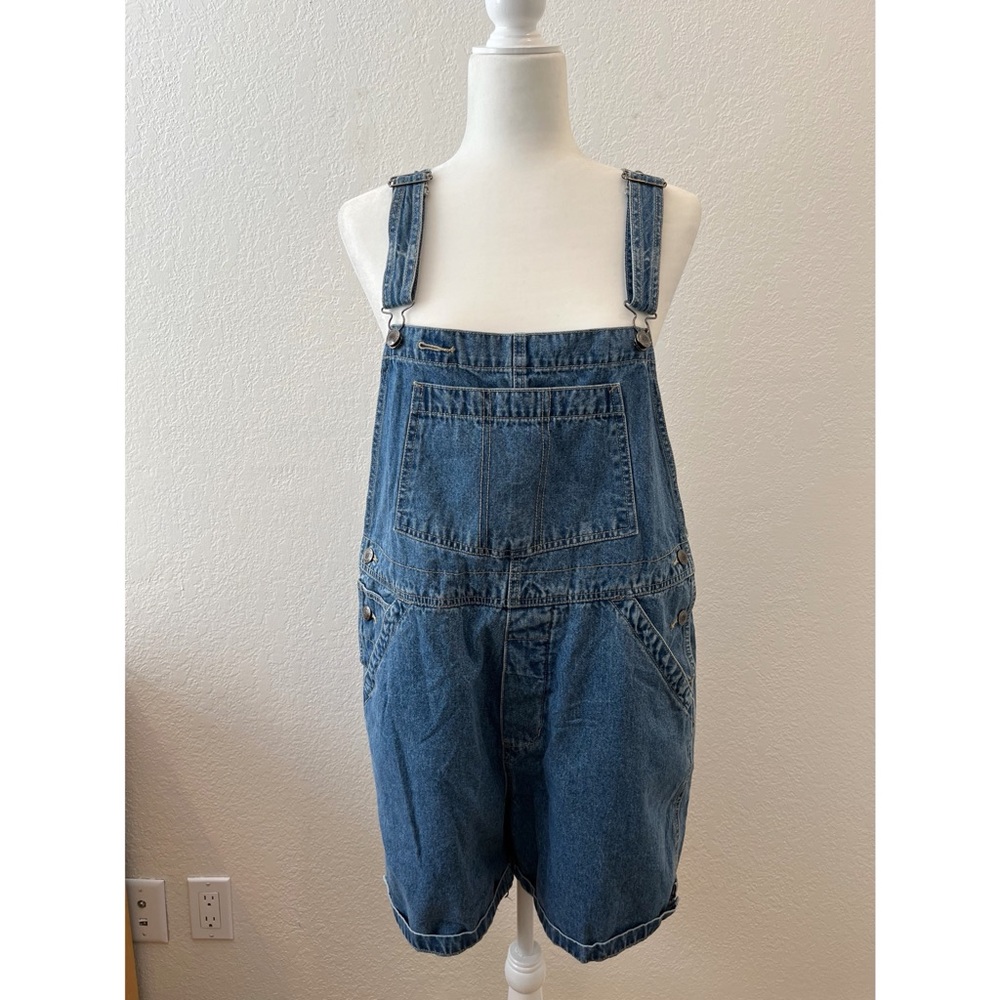 Jean Shorts Overalls - EUC (shortalls)